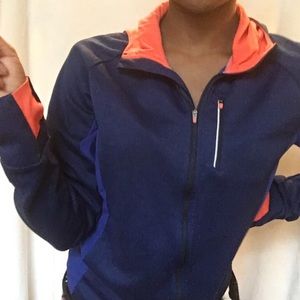 Navy & Coral Athletic Jacket